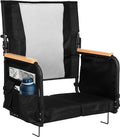 Behairity High Back Stadium Seat with Support & Cushion - Black