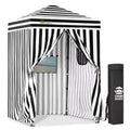 CROWN SHADES 5x5 ft Pop Up Changing Tent Portable Privacy Shelter Black/White