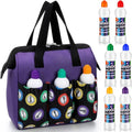 Bingo Bag with 6 Pockets and 2.2 oz Daubers - Purple - 1 Set