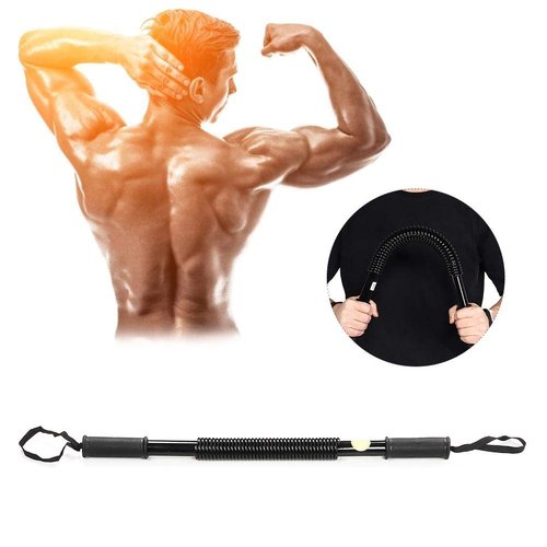 Canyita Python Power Exerciser Bar - Shoulder Builder Spring Exercise Bar, Chest and Bicep Blaster Flexible Strength Rod Exerciser Hand Gripper, Bicep and Arm Strengthening Workout Equipment