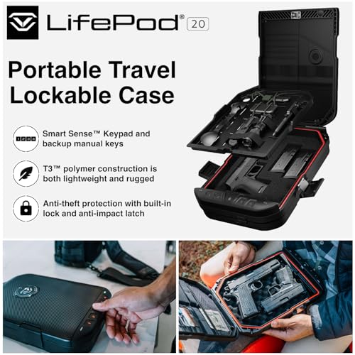 Lockable Weatherproof Gun Safe Case with Built-In Lock & TSA Approval