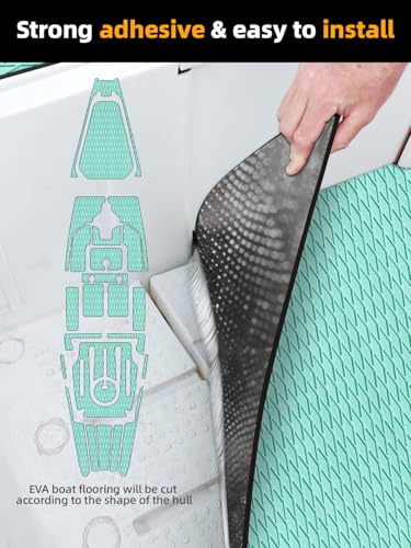 Green EVA Foam Boat Flooring Camouflage Traction Pad - 94.5 x 47.2 Inches