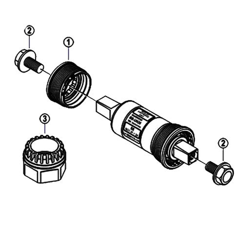 catazer Bicycle Bottom Bracket Square Taper 68mm x 103/107110.5/113/116/118/120/122.5/124.5/127.5mm BSA (103mm)