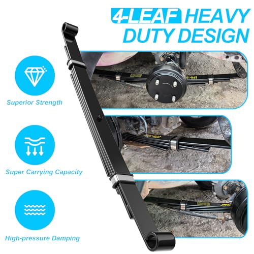 Golf Cart Rear 4-Leaf Spring Kit for Club Car Precedent 2004-Up Heavy Duty Suspension