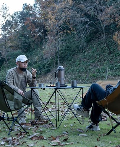 iClimb XL Reinforced Ultralight Camping Folding Table - Black