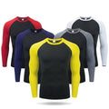 5 Pack Men's Long Sleeve Compression Shirts Base Layer, Dry Fit Moisture Wicking Running Gym Workout Undershirt Athletic Top(US, Alpha, X-Large, Regular, Regular, 5 Pack)
