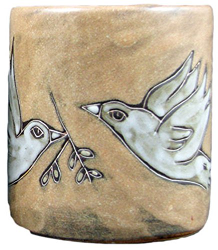 16 oz Handcrafted Doves Ceramic Mug - Mara Stoneware Collectible Tableware