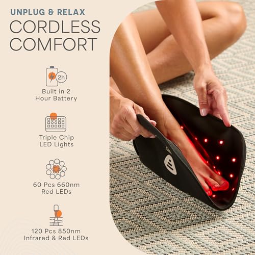 Lifepro Red Light Therapy Wrap for Feet & Ankles | Cordless Near-Infrared Device
