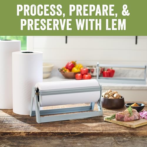 LEM Freezer Paper Cutter with 15 Inch Steel Blade and 450' Roll - With Cutter