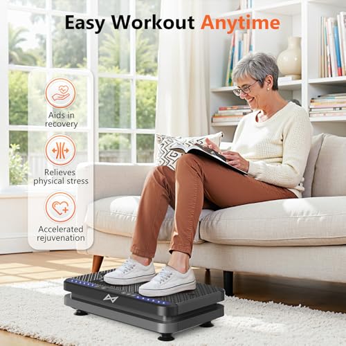 AXV Vibration Plate Exercise Machine - Body Fitness Platform ARK.BLACKGRAY