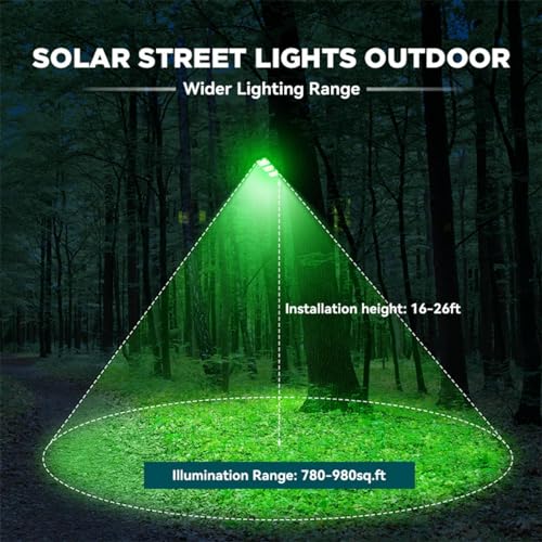 LANGY 20000LM Green Solar Hog Lights 2 Pack with Remote & Mounting Bracket for Night Hunting