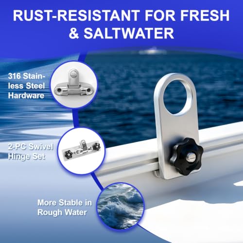 Boat Track Mount Bimini Top Support for Lund & Tracker Systems