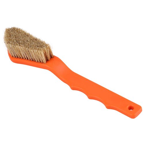 Boar Hair Rock Climbing Brush with Ergonomic Handle, Bouldering Boulder Brush as Durable Cleaning Tool for Climbing Chalk and Climbing Holds on Climbing Wall Indoor or Outdoor (Black&Orange)