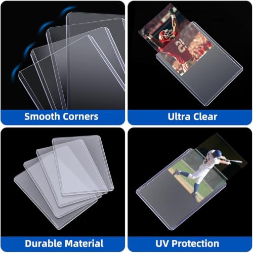 300 Hard and Soft Card Sleeves Set for Trading Cards, 3x4 Inches, 35PT