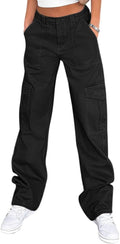 Lepunuo Cargo Pants - High Waisted Baggy Wide Leg Y2K Streetwear with 6 Pockets for Women