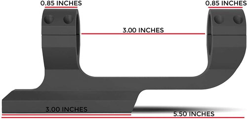 Monstrum Extended Series Offset Picatinny Scope Mount | 30 mm Diameter | 0 MOA