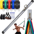 Resistance Band Wall Mount System with 5 Resistance Bands & Accessories - Space Saving Home Gym