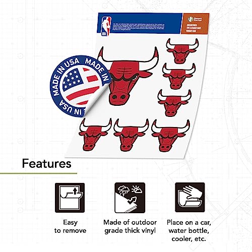 Chicago Bulls Sticker Decal - 8.5x11in Vinyl Sports Fan Sticker Sheet - Desert Cactus