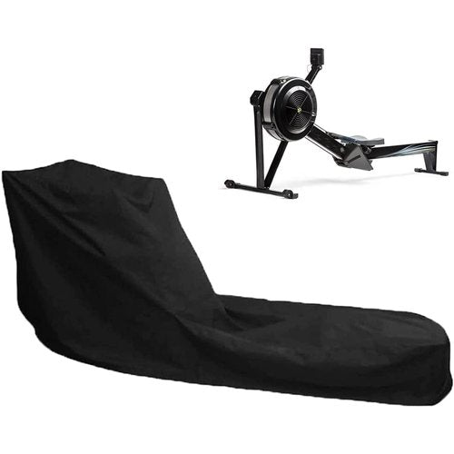 J&C Rowing Machine Cover, 420D Heavy Duty Fitness Equipment Protective Cover, Dust Cover fot Folding Water Rowing Machine 300lb Weight Capacity Concept 2 Rowing Machine Waterproof 95x24x40inch (Black)