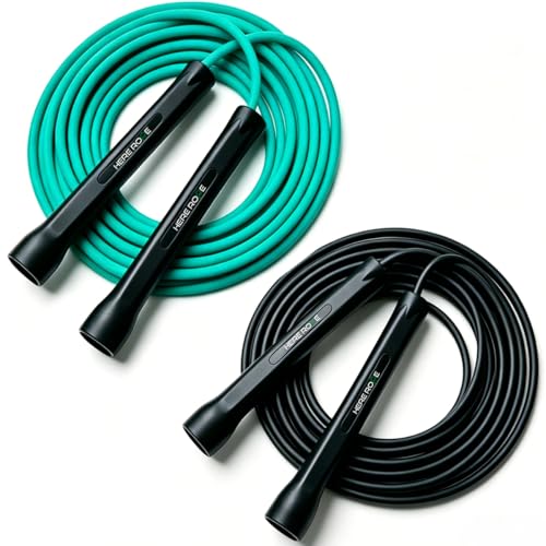 2-Pack 5mm PVC Jump Rope for Indoor & Outdoor Fitness Training - Tangle-Free & Adjustable