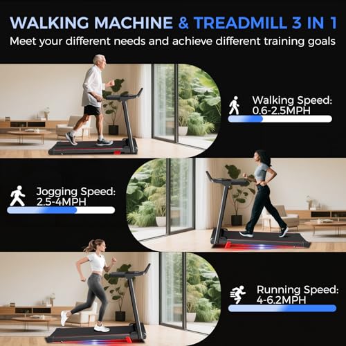 ApexNexus 3.0HP Foldable Incline Treadmill for Home Use with 12% Manual Incline