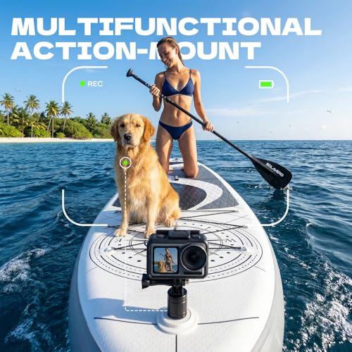 SOLAVERO 10'6" Inflatable Stand Up Paddle Board with Compass - Supports 450LB, All Skill Levels