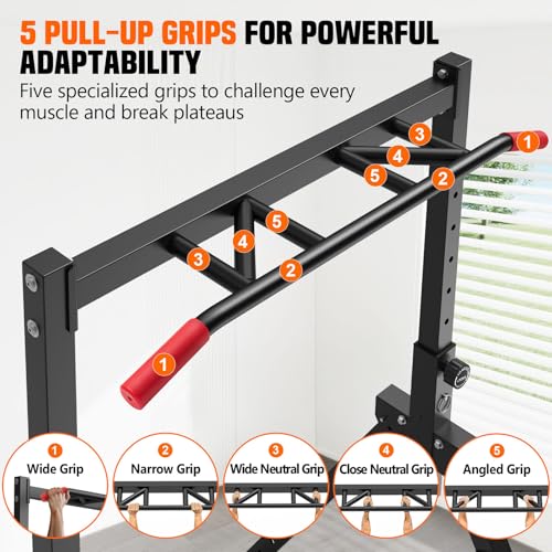 SERTT Black Foldable Power Tower for Pull Ups Dips & Push Ups - Adjustable Home Gym Equipment