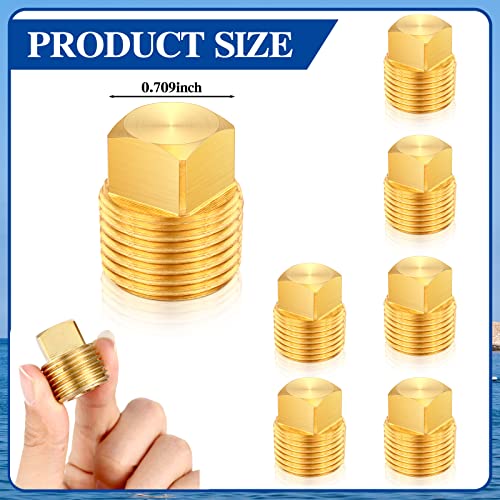 6 Pack 1/2 Inch Brass Boat Drain Plugs - Waterproof and Corrosion Resistant