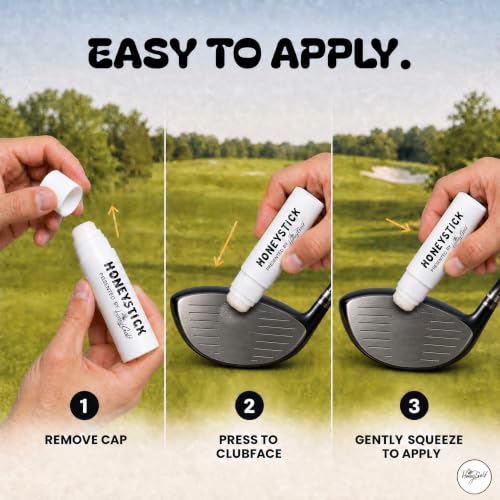 HoneyStick Anti Slice Gel for Golf Clubs - 2 Pack, Spin Reducer for Driver & Irons