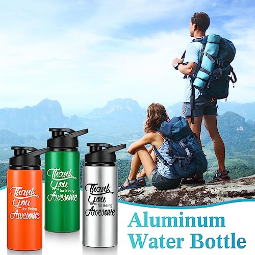 Multicolor Thank You Water Bottles Set - 24 Pack 20oz Reusable Aluminum Staff Gifts