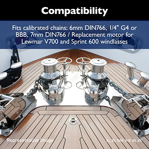 Lewmar Windlass Motor Kit for 6mm and 7mm Chains | Replacement for V700 & Sprint 600
