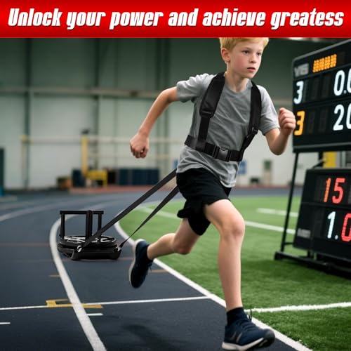 GADFISH Workout Fitness Sled, Weighted Sleds Push Gym Equipment for