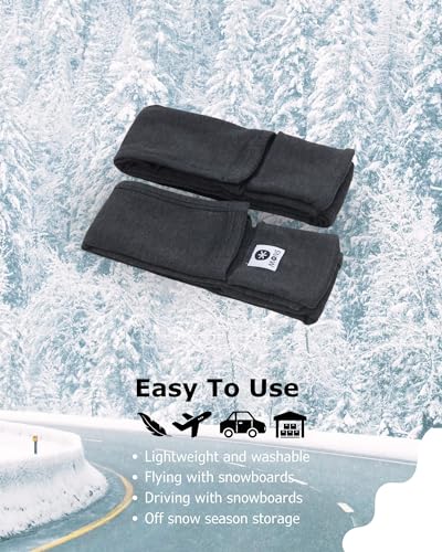 MONS Snow Skis Protection Fabric Sleeve Cover Wide Open Easy Pack M