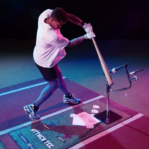 Attack Mat Green - Premium Baseball & Softball Hitting Mat with Contact Guide & Foot Placement