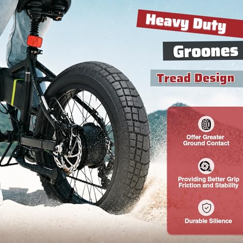 20x4 Fat Tire for E-Bike Mountain Bike Snow Tricycle - Heavy Duty All-Terrain