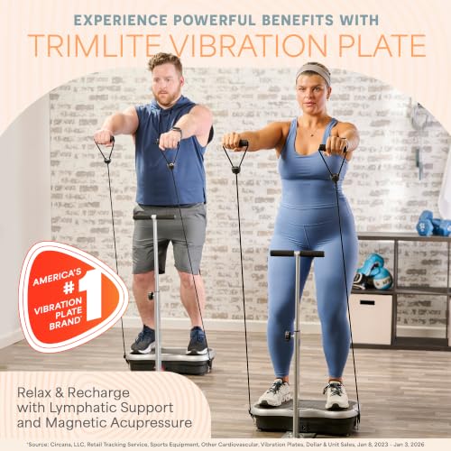 Lifepro TrimLite Vibration Plate with Handles & Magnetic Acupoints - Gray