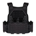 BOMTURN Black Tactical Vest for Men with Quick Release & Laser-Cutting MOLLE System