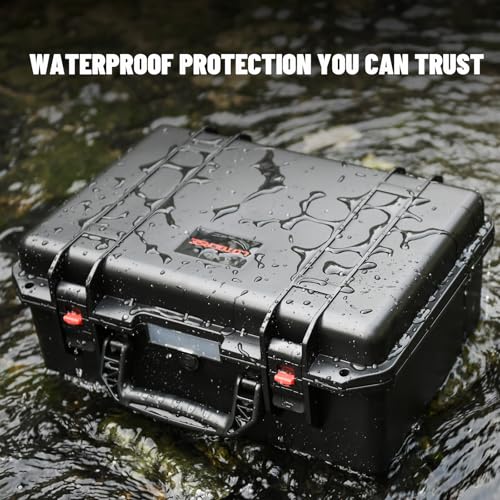 TSA Pistol Gun Case for 7 Handguns - Black, Waterproof & Lockable