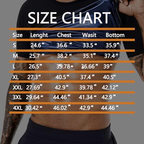 Men's Sauna Sweat Suit Waist Trainer Compression Vest - Large Black