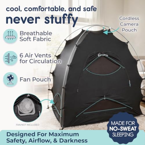 Hiccapop Shadow Blackout Tent for Pack and Play, Blocks 99% of Light