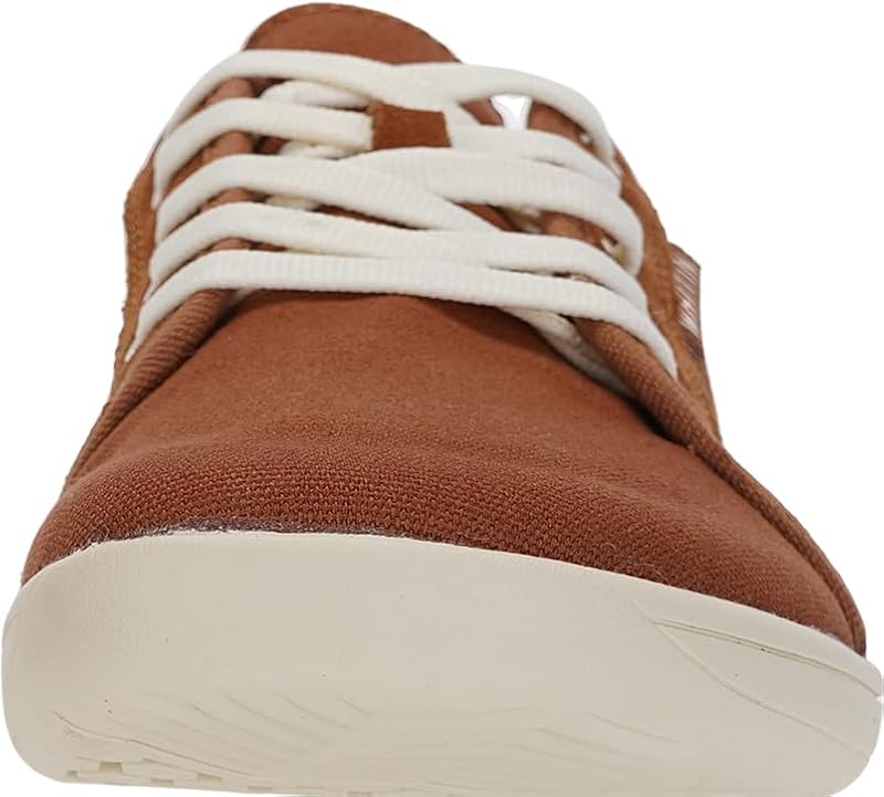 WHITIN Women's Canvas Barefoot Shoes Wide Sneakers - Brown Beige, Size 9