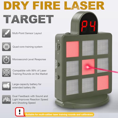 Nine-Grid Dry Fire Laser Training System with 4 Modes for Shooting Practice