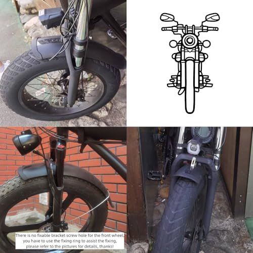 Fat Bike Fender Set for 20-26 Inch Mountain and E-Bikes - Front and Rear Full Coverage