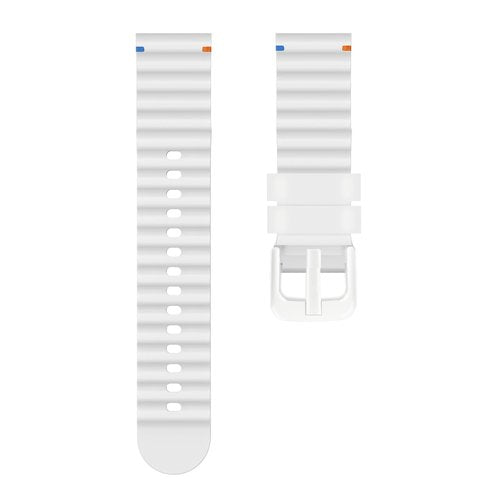 Compatible with Cubitt Viva Pro Smart Watch Band, Lamshaw New Silicone Woven Line Adjustable Replacement Strap Compatible with Cubitt Viva Pro, Viva, Aura Pro, Aura Smart Watch (3 Pack-Black+White+Blue, 22mm size band)