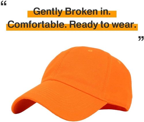 KBETHOS Classic Unisex Cotton Baseball Cap - Adjustable Low Crown Dad Hat in Plain Design