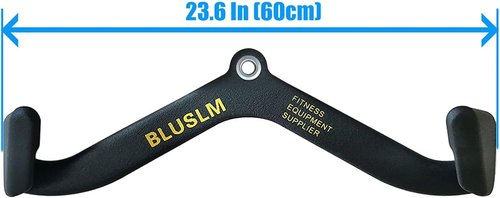 BLUSLM LAT Pull Down Bar - Versatile Cable Machine Attachment for Back & Tricep Training