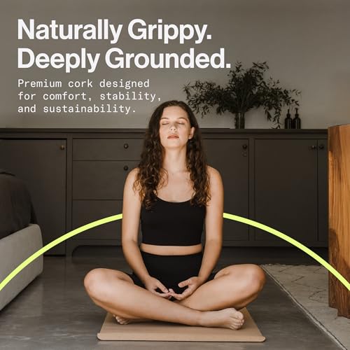 Premium Cork Yoga Mat - Non-Slip, Eco-Friendly, Supportive for Hot Yoga & Pilates