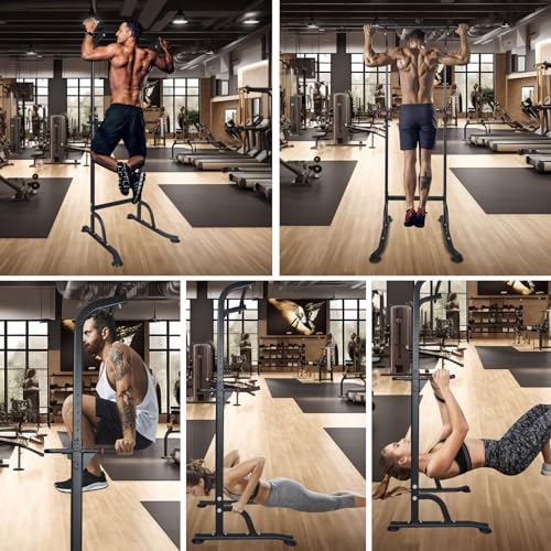 LSKSSNG Adjustable Pull Up & Dip Station - Multi-Function Home Gym Equipment