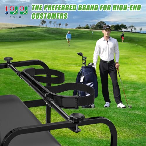 No-Drilling Golf Cart Bag Holder for Yamaha, EZGO, Club Car 2+2 Seater