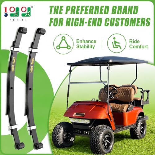 Black 10L0L Golf Cart Rear Leaf Spring for Club Car DS 1981-Up - Heavy Duty 3-Leaf Set